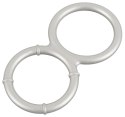 You2Toys Metallic Silicone - podwojny anatomiczny pierścień silikonowy