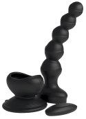 3some Model Koraliki Wibrujące z Pilotem i Przyssawką, silikonowe, 16,8 cm