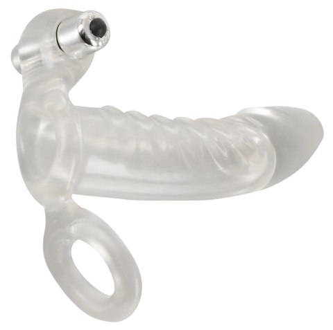 Crystal Clear Sleeve - Przezroczysty model z wibracją i pierścieniem Crystal Clear Sleeve - Przezroczysty model z wibracją i pierścieniem