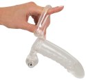Crystal Clear Sleeve - Przezroczysty model z wibracją i pierścieniem