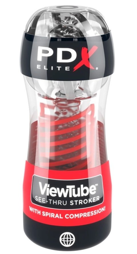 PDX Elite ViewTube 2 - Przezroczysta maszyna intymna spiralna 18 cm PDX Elite ViewTube 2 - Przezroczysta maszyna intymna spiralna 18 cm