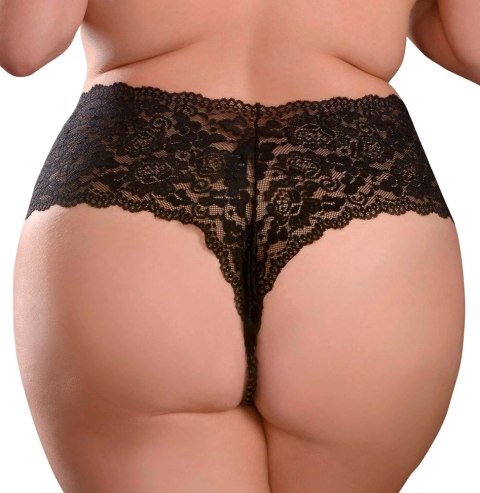 HookUp Panties Pleasure Pearls Stringi koronkowe z perełkami XL-XXL czarne HookUp Panties Pleasure Pearls Stringi koronkowe z perełkami XL-XXL czarne