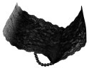 HookUp Panties Pleasure Pearls Stringi koronkowe z perełkami XL-XXL czarne