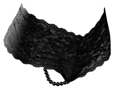 HookUp Panties Pleasure Pearls Stringi koronkowe z perełkami XL-XXL czarne HookUp Panties Pleasure Pearls Stringi koronkowe z perełkami XL-XXL czarne
