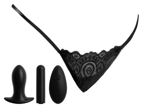 HookUp Panties Remote Lace Peek-a-Boo majtki S-L z pilotem USB czarne HookUp Panties Remote Lace Peek-a-Boo majtki S-L z pilotem USB czarne