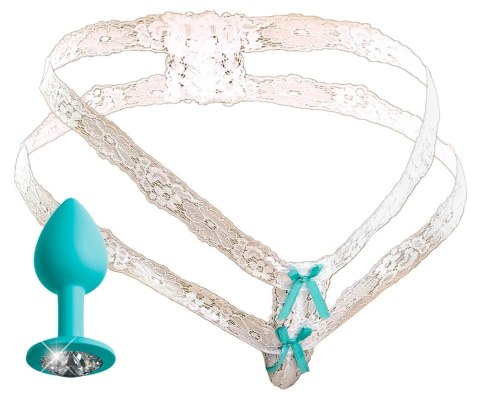 HookUp Panties Secret Gem Stringi XL-XXL z elementem dekoracyjnym silikonowym HookUp Panties Secret Gem Stringi XL-XXL z elementem dekoracyjnym silikonowym