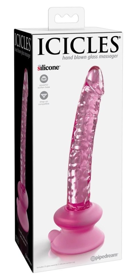 Icicles Model 67 Szklana Maszyna Intymna z Podstawką 17 cm Icicles Model 67 Szklana Maszyna Intymna z Podstawką 17 cm