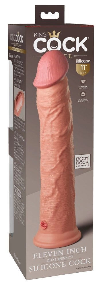 King Cock Elite Model 11" silikonowy z przyssawką jasny 28 cm King Cock Elite Model 11" silikonowy z przyssawką jasny 28 cm