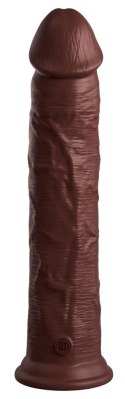 King Cock Elite Model 28 cm silikonowy z przyssawką brązowy