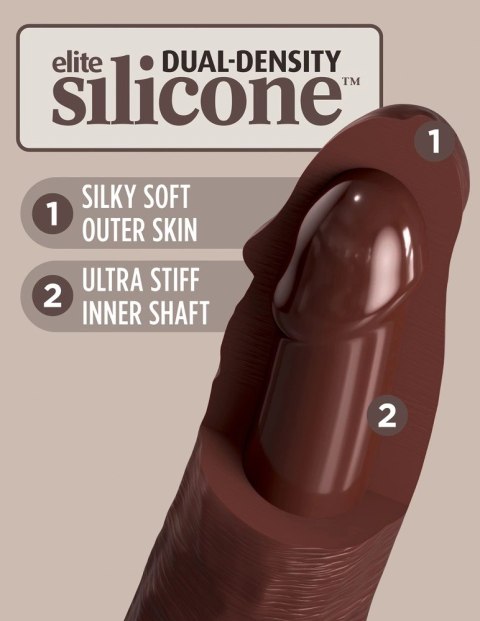 King Cock Elite Model 28 cm silikonowy z przyssawką brązowy King Cock Elite Model 28 cm silikonowy z przyssawką brązowy