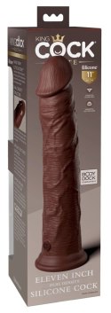 King Cock Elite Model 28 cm silikonowy z przyssawką brązowy