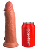 King Cock Elite Model 8" Silikonowy z Przyssawką, Ciemny, 20 cm