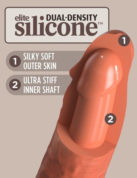 King Cock Elite Model 8" Silikonowy z Przyssawką, Ciemny, 20 cm King Cock Elite Model 8" Silikonowy z Przyssawką, Ciemny, 20 cm