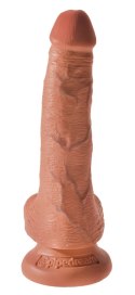 King Cock Model 6" Naturalny Anatomiczny z Przyssawką 15 cm ciemny