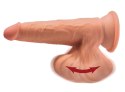 King Cock Plus 18 cm Triple Density - model z kulkami i przyssawką, ciemny