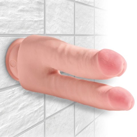 King Cock Plus Duo Model 24 cm jasny - podwojny system intymny TPE z przyssawką King Cock Plus Duo Model 24 cm jasny - podwojny system intymny TPE z przyssawką