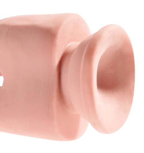 King Cock Plus Duo Model 24 cm jasny - podwojny system intymny TPE z przyssawką King Cock Plus Duo Model 24 cm jasny - podwojny system intymny TPE z przyssawką