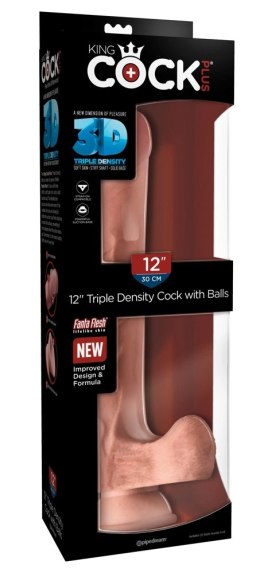 King Cock Plus Model 30 cm Jasny - Anatomiczna Forma z Przyssawką