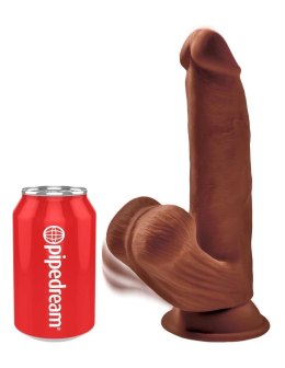 King Cock Plus Triple Density 20 cm ciemny - model z kulkami i przyssawką