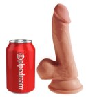 King Cock Plus Triple Density model z przyssawką 17 cm ciemny brąz