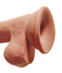 King Cock Plus Triple Density model z przyssawką 17 cm ciemny brąz