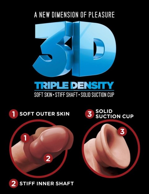 King Cock Plus Triple Density model z przyssawką 17 cm ciemny brąz King Cock Plus Triple Density model z przyssawką 17 cm ciemny brąz