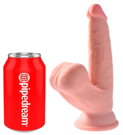 King Cock Plus model 15,2 cm jasny - anatomiczny kształt, kulki, przyssawka King Cock Plus model 15,2 cm jasny - anatomiczny kształt, kulki, przyssawka