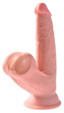 King Cock Plus model 15,2 cm jasny - anatomiczny kształt, kulki, przyssawka