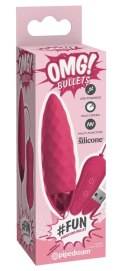 OMG! Miniaturowy Wibrobullet Silikonowy 20 Trybow Rożowy 7,6cm
