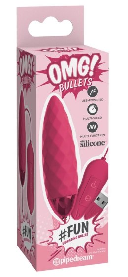 OMG! Miniaturowy Wibrobullet Silikonowy 20 Trybow Rożowy 7,6cm