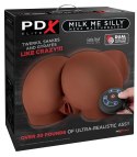 PDX Elite Milk Me Silly - brązowy tors z systemem masażu i wibracjami