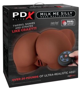 PDX Elite Milk Me Silly - brązowy tors z systemem masażu i wibracjami