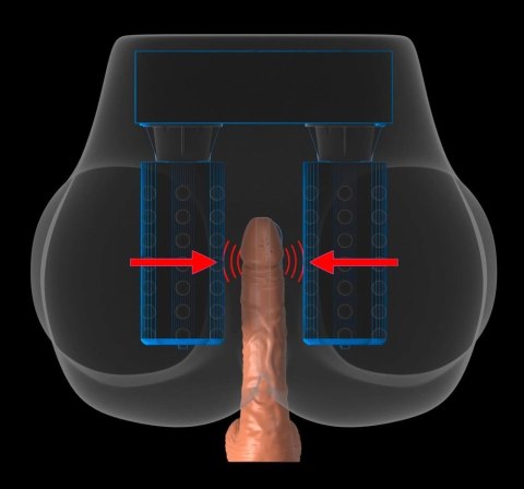 PDX Elite Milk Me Silly - brązowy tors z systemem masażu i wibracjami PDX Elite Milk Me Silly - brązowy tors z systemem masażu i wibracjami