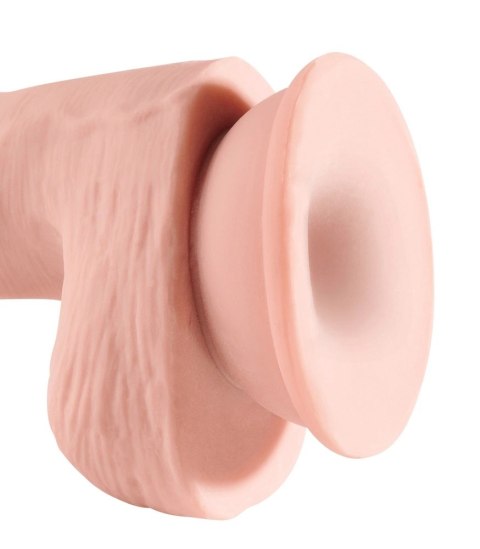 Pipedream King Cock Plus 13 cm jasny - model z przyssawką TPE Pipedream King Cock Plus 13 cm jasny - model z przyssawką TPE