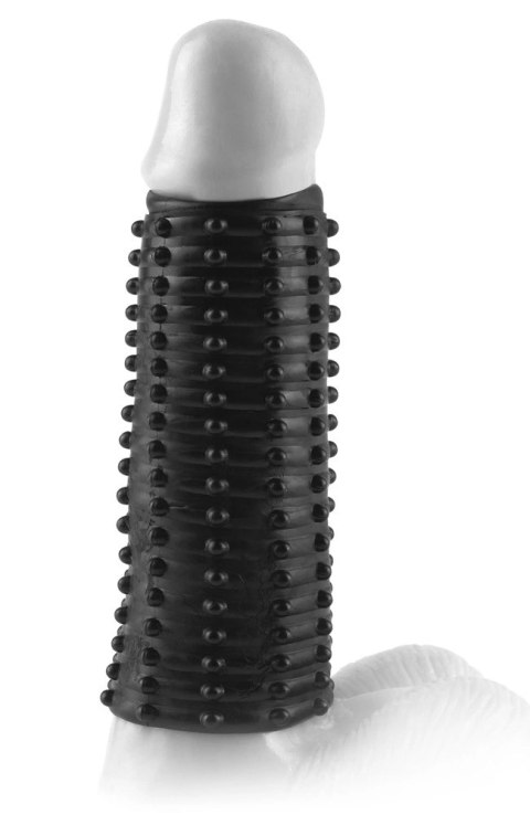 Fantasy X-Tensions Czarna nakładka stymulująca z wypustkami 14cm TPR Fantasy X-Tensions Czarna nakładka stymulująca z wypustkami 14cm TPR