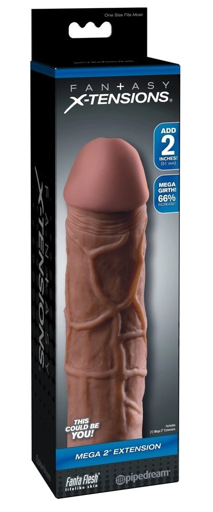 Fantasy X-Tensions Model Brązowy 66% Grubszy +5,1cm Powłoka TPE 20,3cm