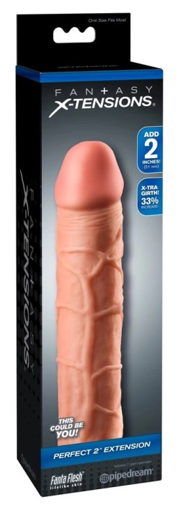 Fantasy X-Tensions model powiększający +5,1 cm cielisty, anatomiczny TPE