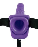 Fetish Fantasy Series Fioletowy Pas z Zakrzywioną Nakładką Wibrującą 19 cm