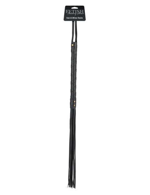 Fetish Fantasy Series Pejcz Skorzany Czarny z Paskiem 63,5 cm