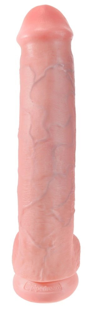 King Cock 38 cm Model z Przyssawką Jasny PVC - Duży Format King Cock 38 cm Model z Przyssawką Jasny PVC - Duży Format