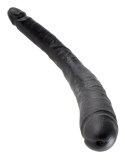 King Cock Double Model 41 cm Czarny - Elastyczny System Intymny PVC