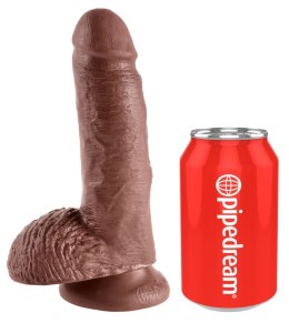 King Cock Model 18 cm brązowy - anatomiczna forma z przyssawką
