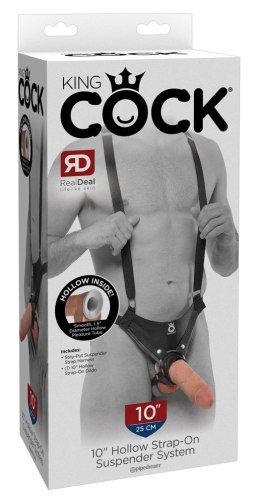 King Cock Model Uprząż z Anatomiczną Nakładką 25 cm Czarna