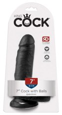 Pipedream King Cock 18 cm czarny - model z anatomiczną podstawą