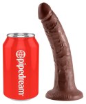 Pipedream King Cock 18 cm model z żyłkowaniem i przyssawką brązowy