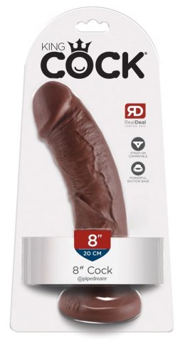Pipedream King Cock 20 cm ciemny - model anatomiczny z przyssawką PVC