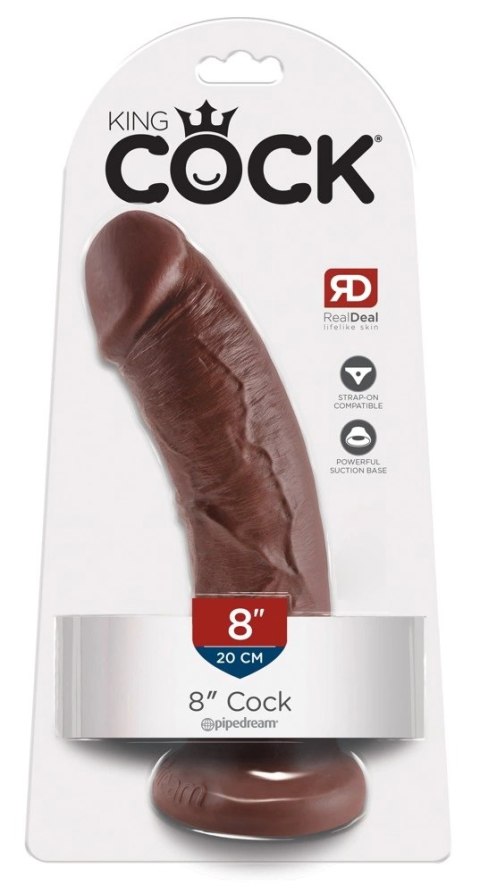 Pipedream King Cock 20 cm ciemny - model anatomiczny z przyssawką PVC Pipedream King Cock 20 cm ciemny - model anatomiczny z przyssawką PVC