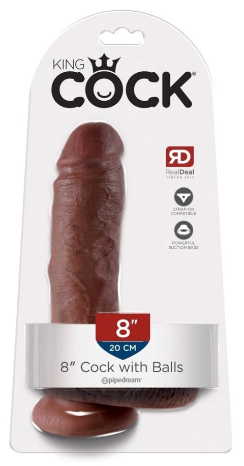 Pipedream King Cock Model 20 cm ciemny - anatomiczny kształt z przyssawką Pipedream King Cock Model 20 cm ciemny - anatomiczny kształt z przyssawką