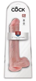 Pipedream King Cock model 33 cm z przyssawką, jasny odcień skory