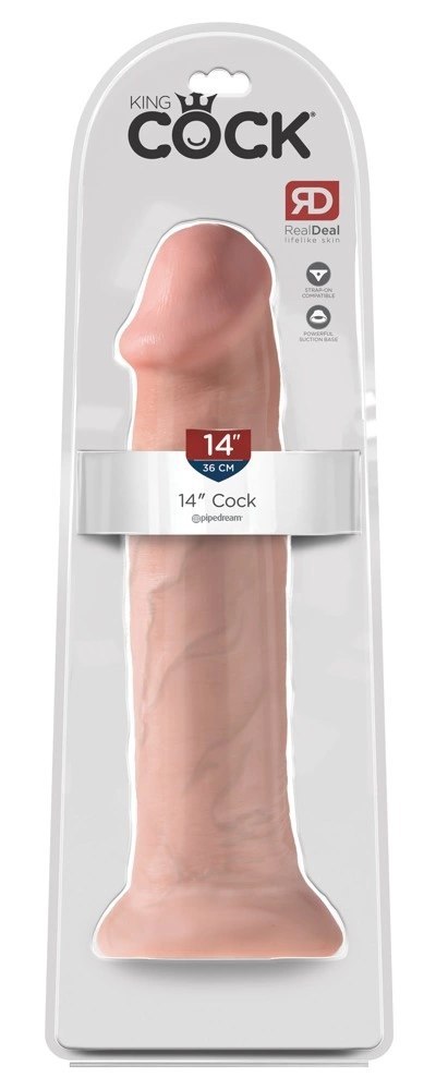 Pipedream King Cock model 36 cm jasny - anatomiczny model z żyłkowaniem Pipedream King Cock model 36 cm jasny - anatomiczny model z żyłkowaniem